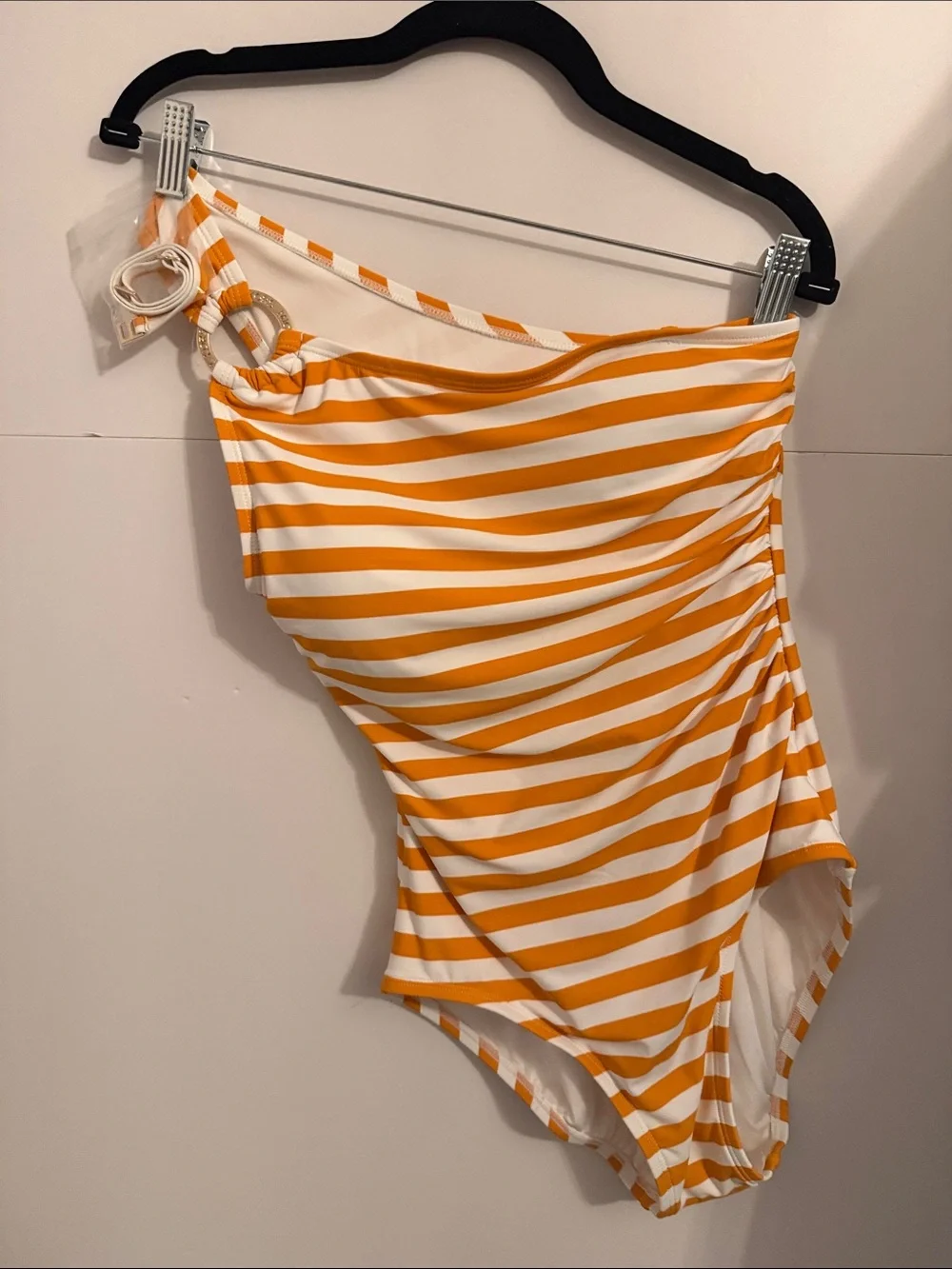 Bundle NWOT Michael Kors yellow stripes size 8 woman’s bathing suit